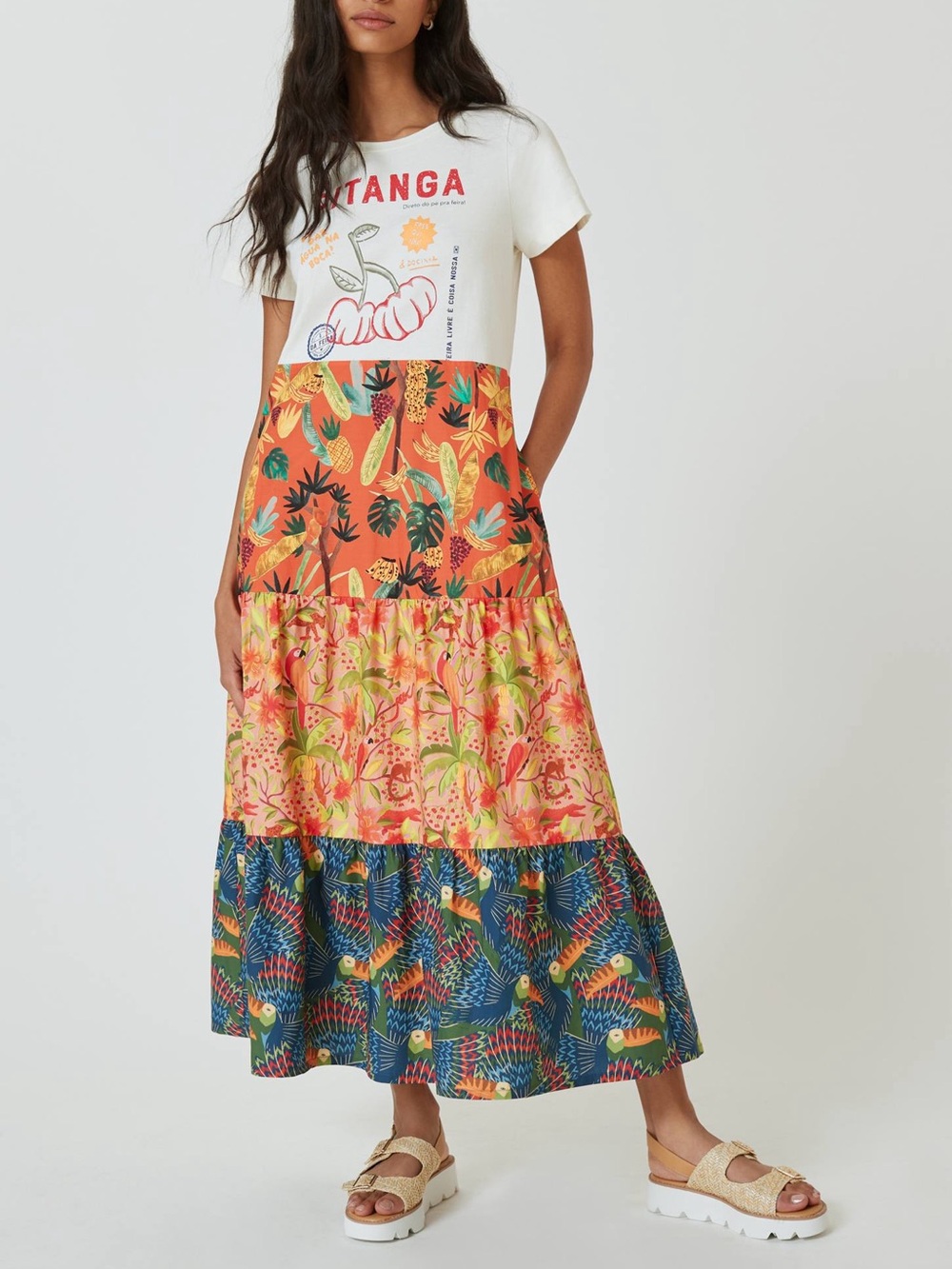 FARM RIO x Anthropologie T-Shirt Maxi Dress Size Small